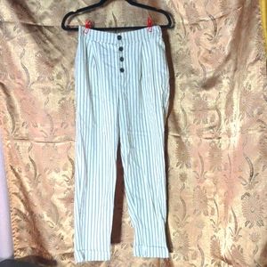 High waist striped pants